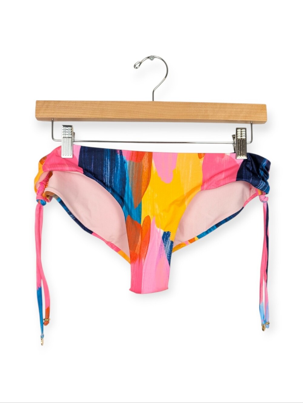 PHAX Bikini Bottoms M Multicolor Abstract Print Side Tie Resort Swim NWT